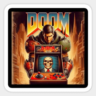 Doom the Arcade : Death Awaits Sticker